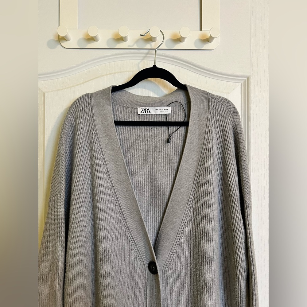 ZARA Long knit cardigan